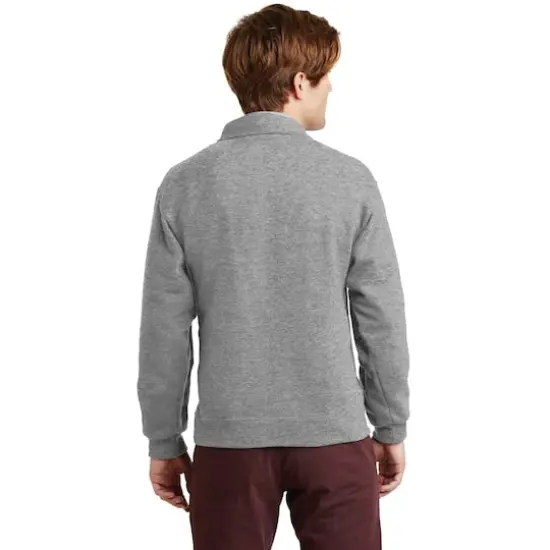 JERZEES&reg; Super Sweats&reg; NuBlend&reg; 1/4 Zip Cadet Collar Sweatshirt Oxford {6}