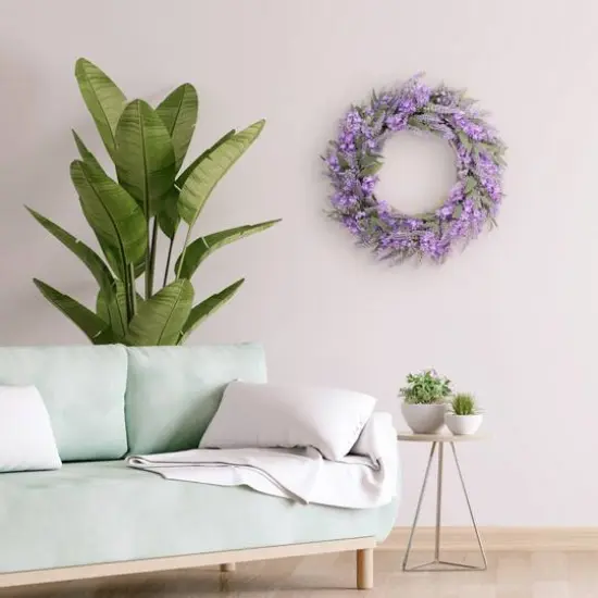 30" Purple Spring Lavender & Lilac Wreath {6}