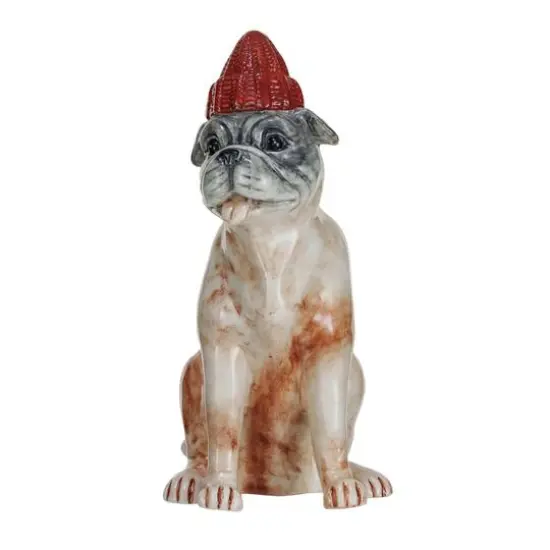 Hello Honey&reg; 5" Hand-Painted Stoneware Bulldog in Hat Vase {1}