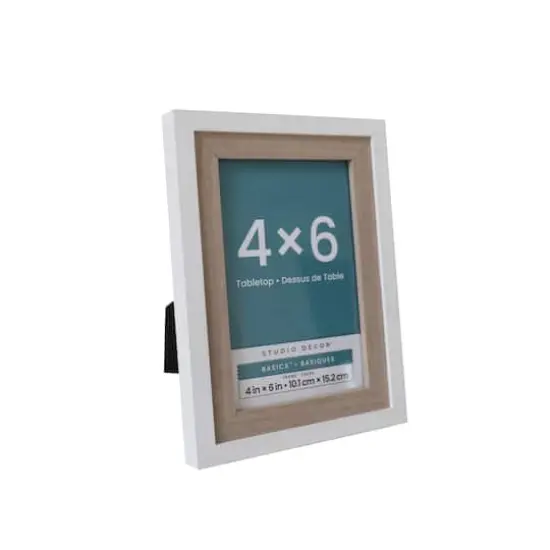 Basics&trade; 4" x 6" White & Natural Two-Tone Frame by Studio D&eacute;cor&reg; {3}
