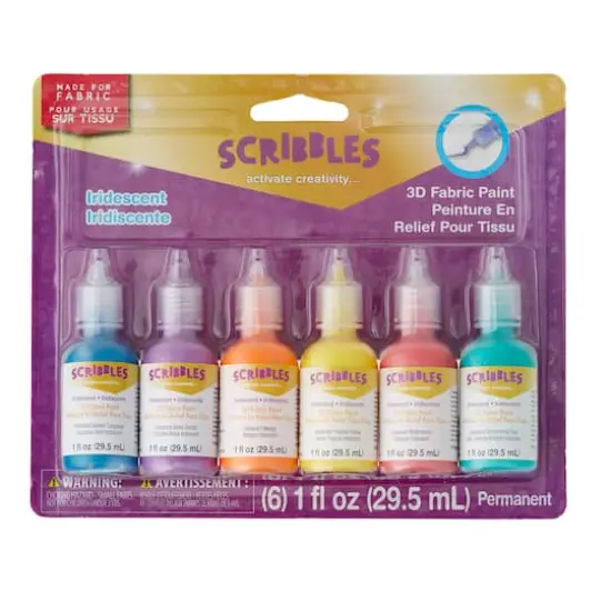 Scribbles&reg; Iridescent 3D Fabric Paint Set {1}