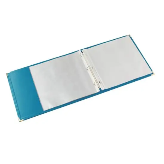 Peacock Blue Faux Leather D-Ring Scrapbook Album by Recollections&reg; {4}