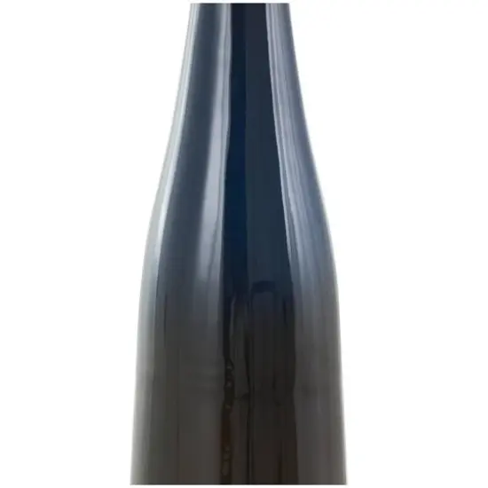 20.25" Blue & Brown Ombre Metal Vase {6}