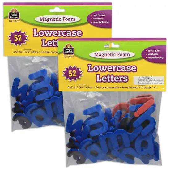 Teacher Created Resources® Magnetic Foam Lowercase Letters, 2 Sets {1}