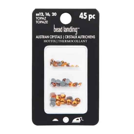 Hotfix Austrian Crystals Mix by Bead Landing&trade;, 45ct. Topaz {5}