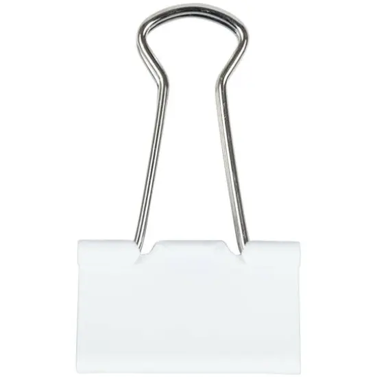 JAM Paper 1.25" Colorful Binder Clips, 30ct. White {4}