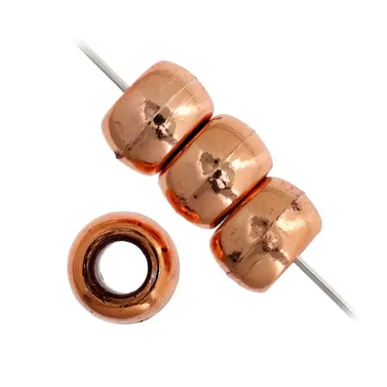 John Bead 9mm Metalized Opaque Pony Beads, 1,000ct. Copper {5}