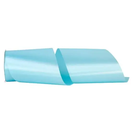 JAM Paper 6" x 50yd. Single Face Satin Allure Ribbon Ocean Blue {1}