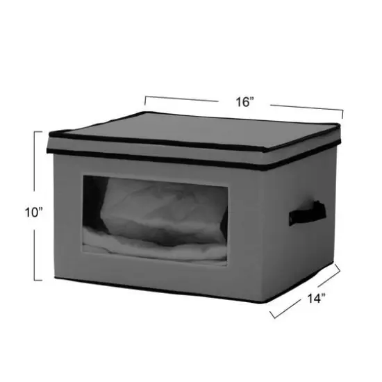 Household Essentials Canvas Serveware Storage Box Gray {4}