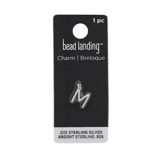 Sterling Silver Alphabet Charm by Bead Landing&trade; M {8}