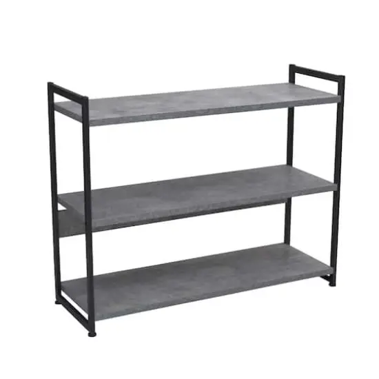 Household Essentials Jamestown 42" Wide Bookshelf Gray {1}