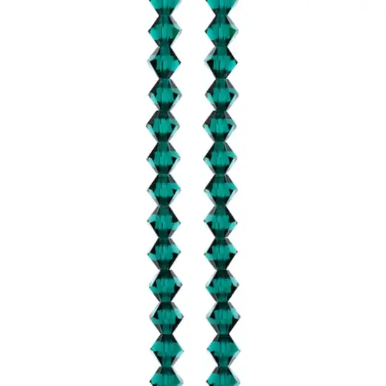 Preciosa Glass Crystal Bicone Beads, 6mm by Bead Landing&trade; Emerald {1}