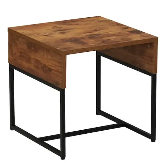 Household Essentials 18" Wrap End Table Rustic Hickory {1}
