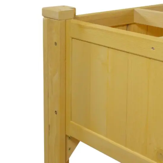 3ft. Wooden Raised Garden Bed Planter Box With Shelf {6}