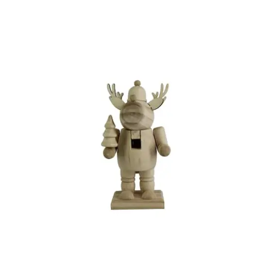 7" Reindeer with Tree DIY Pinewood Nutcracker by Make Market&reg; {1}