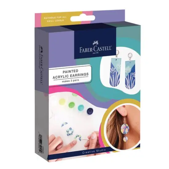 Faber-Castell&reg; Painted Acrylic Earrings {1}