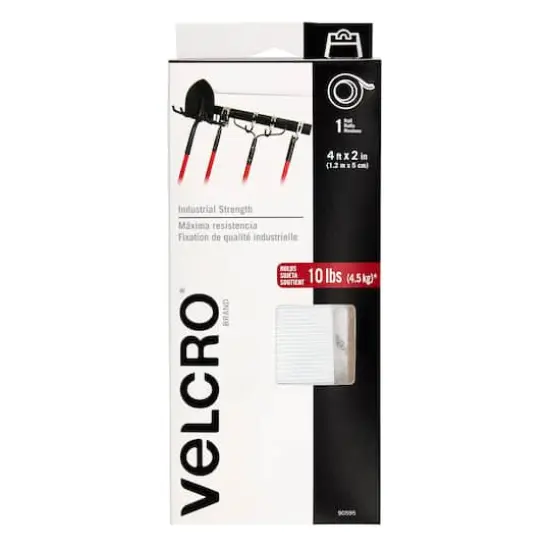 VELCRO&reg; Brand Industrial Strength Tape, 4ft. White {1}