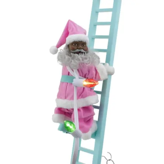 3.5ft. Animated Pastel Super Climbing Santa {5}
