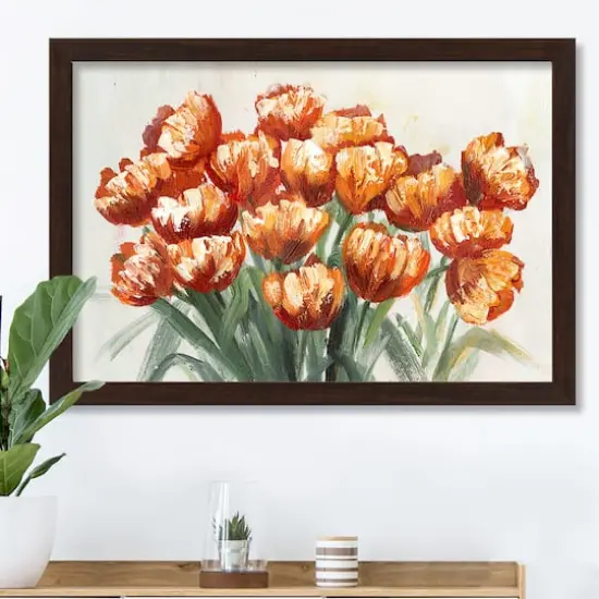  Fall Flower Black Framed Print Wall Art {1}