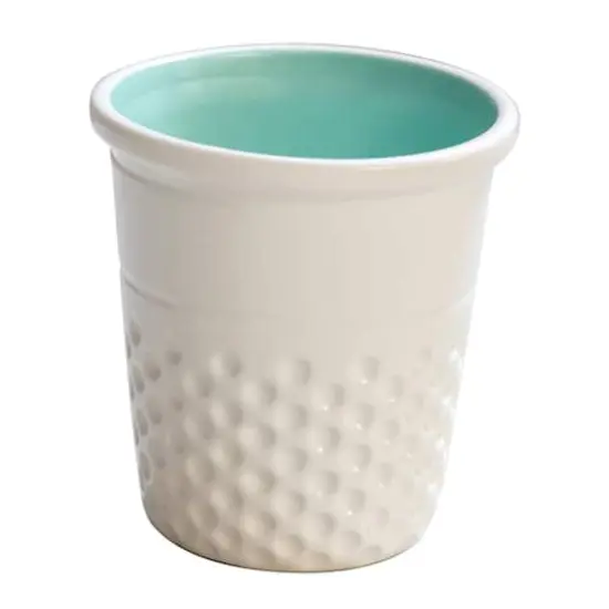Dritz&reg; Novelty Ceramic Thimble Container Aqua {1}