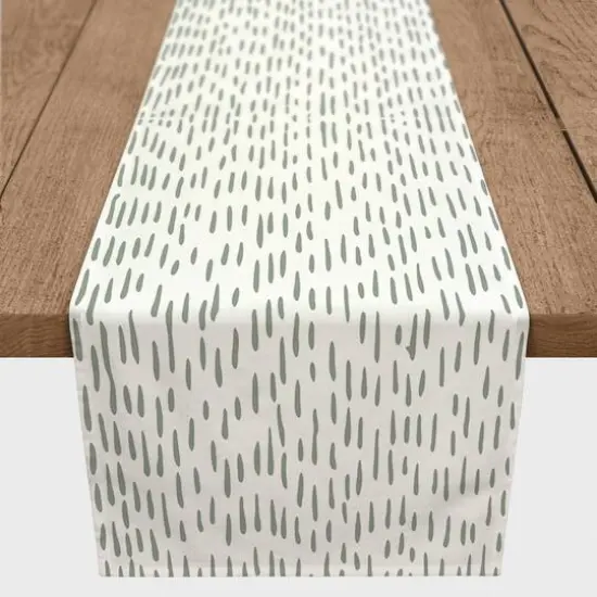 Dashes Indoor/Outdoor Table Runner Green {3}