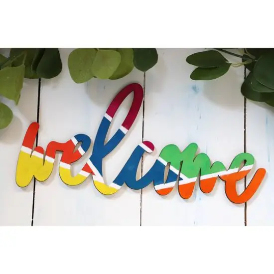 Leisure Arts&reg; 12" Wood Welcome Word {5}