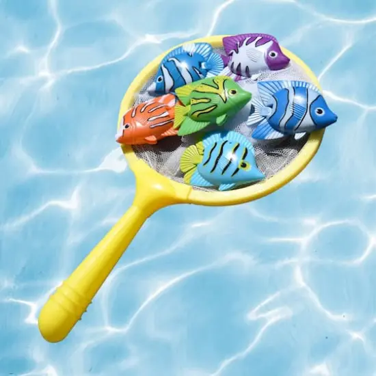 Pool Central 9" Colorful Weighted Fish Catching Water Game {4}