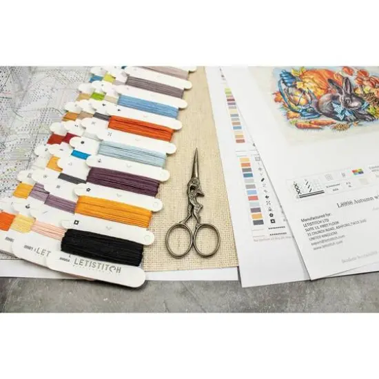 LetiStitch Autumn with a Rabbit Counted Cross Stitch Kit {7}