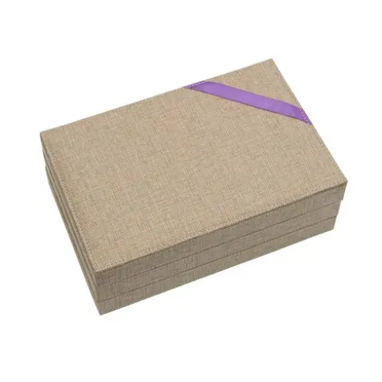 Household Essentials Stackable Jewelry Tray Set Brown {12}