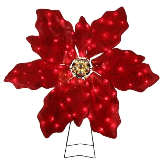 Mr. Christmas 35" Outdoor Twinkling LED Poinsettia {1}
