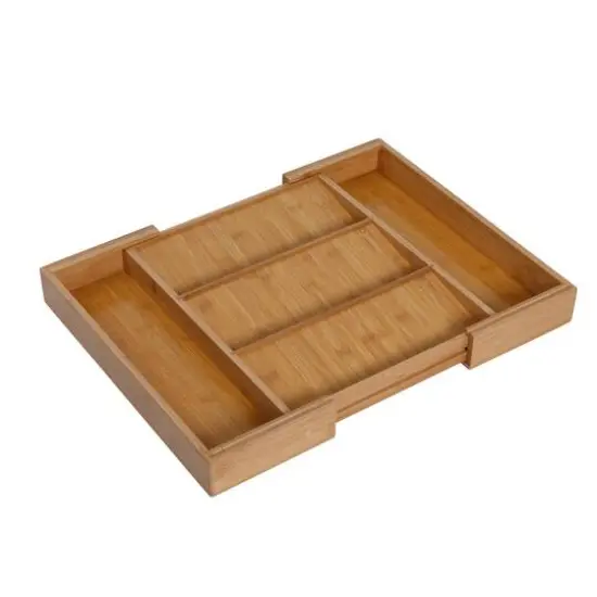 Honey Can Do Natural Adjustable Bamboo Drawer Organizer {4}