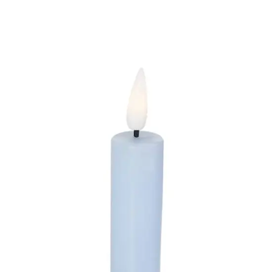 10" Flameless Wax Candles with Remote Control, 6ct. Light Blue {7}