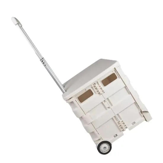 Everything Mary Craft & Hobby Collapsible Plastic Rolling Cart White {4}