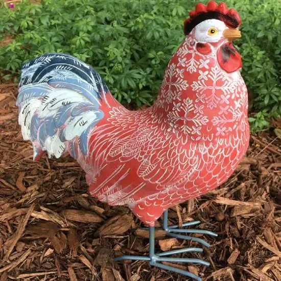 Santa's Workshop 10" Rhode Island Red Rooster {3}