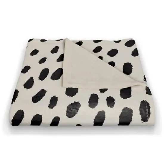 Monochromatic Spot Pattern 50" x 60" Coral Fleece Blanket {3}