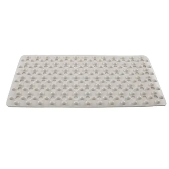 Beige Non-Slip Bubble Texture Bath Mat {1}