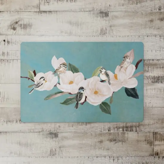 18" x 27" Birds & Magnolias Floor Mat {3}