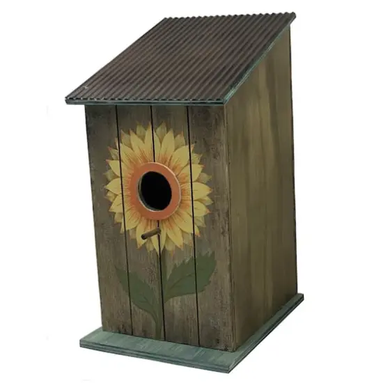 Santa's Workshop 12" Sunflower Bird House {1}