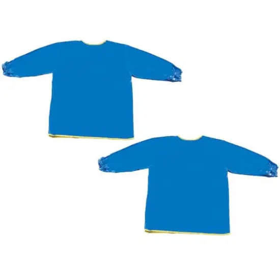 Creativity Street&reg; Blue Long Sleeve Plastic Art Smock, 2ct. {1}