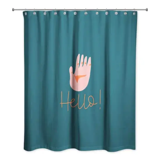 Hello Wave Shower Curtain {1}