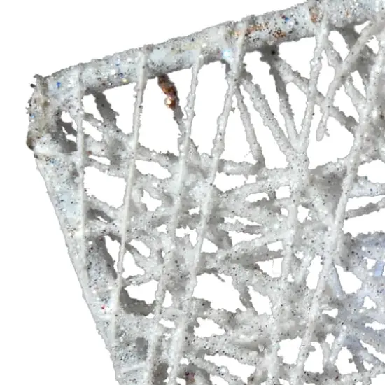 48" White Sisal Reindeer Pulling Sleigh with 140 Cool White LED Lights {4}