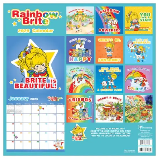 TF Publishing 2025 Rainbow Brite Wall Calendar {3}