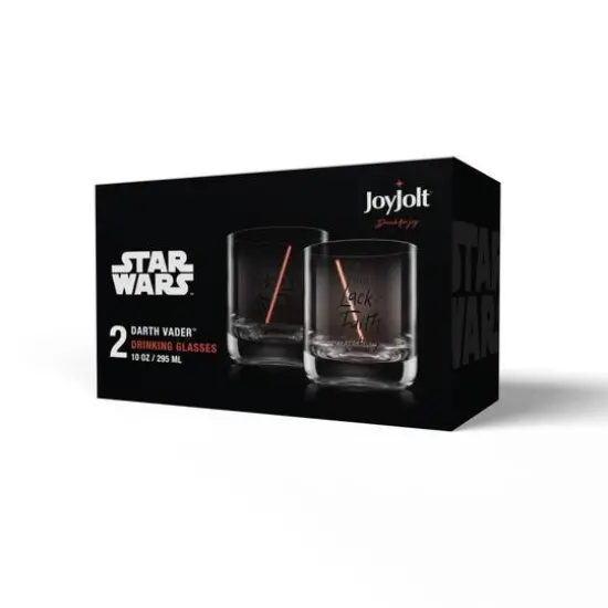 JoyJolt® Star Wars™ 10oz. New Hope Darth Vader Red Lightsaber Short Drinking Glass, 2ct. {9}