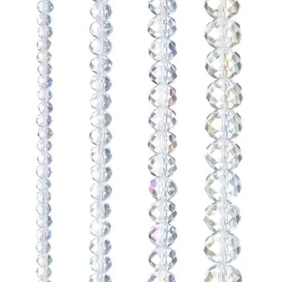 Clear Faceted Glass Rondel Beads by Bead Landing&trade; {1}