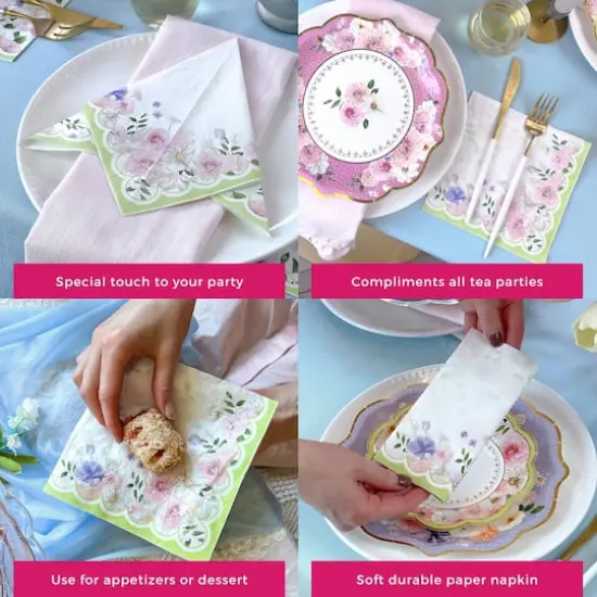 Kate Aspen&reg; Tea Time Party 2-Ply Paper Napkins Set {6}