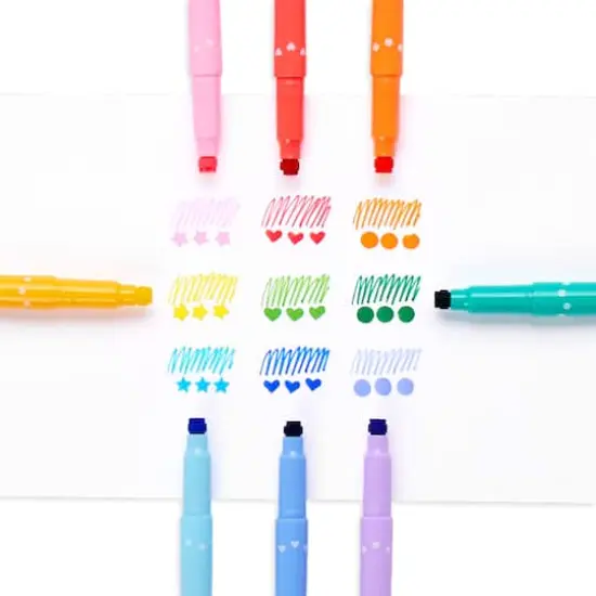 OOLY Confetti Stamp Double-Ended Markers, 9ct. {4}