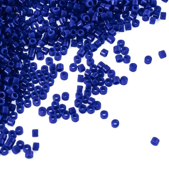 Miyuki Delica Glass Round Seed Beads, 11/0 Cobalt Blue {1}