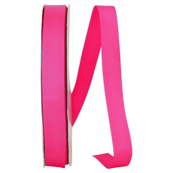 JAM Paper 7/8" x 100yd. Grosgrain Ribbon Shocking Pink {1}