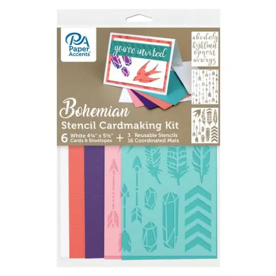 PA Paper&trade; Accents Bohemian Cardmaking Kit with Stencils {1}