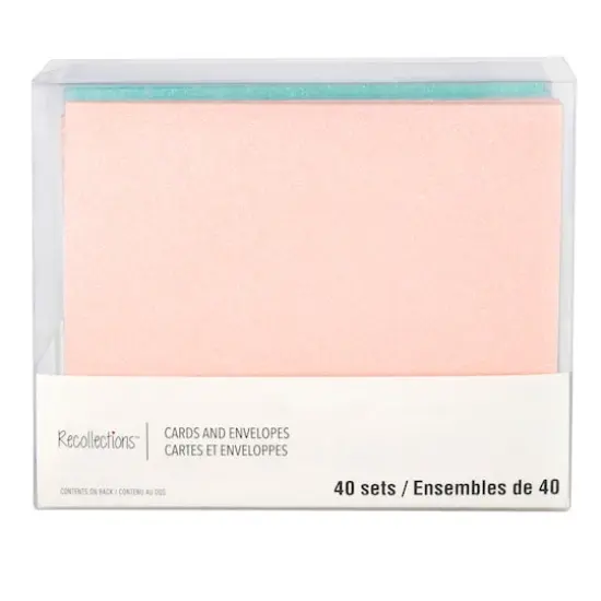 Glitter Pastel Cards & Envelopes by Recollections&trade;, 4.25" x 5.5" {1}